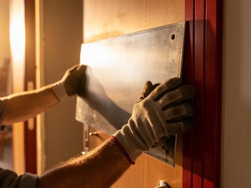 Cornière anti-pince et cadre acier renforcé