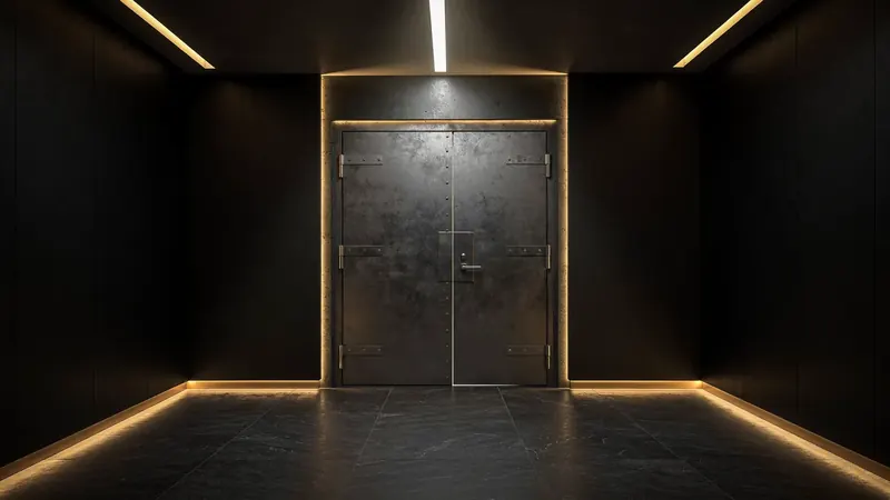 Porte blindée moderne installée à l'entrée d'un appartement à Perpignan